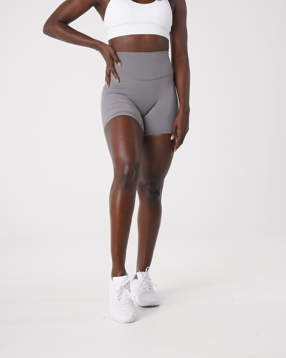 Women Grey Signature 2.0 Shorts | NVGTN