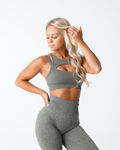 Women Khaki Green Apex Bra | NVGTN