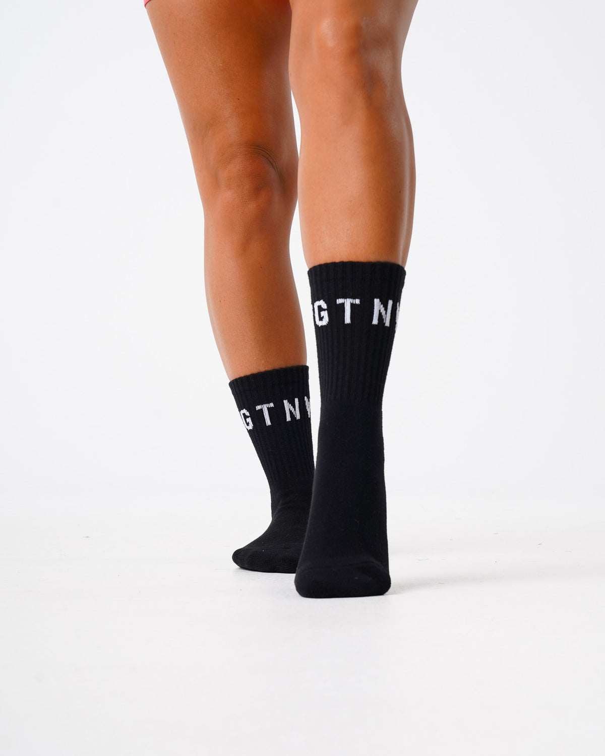 Women|Men Black NVGTN Crew Socks | NVGTN