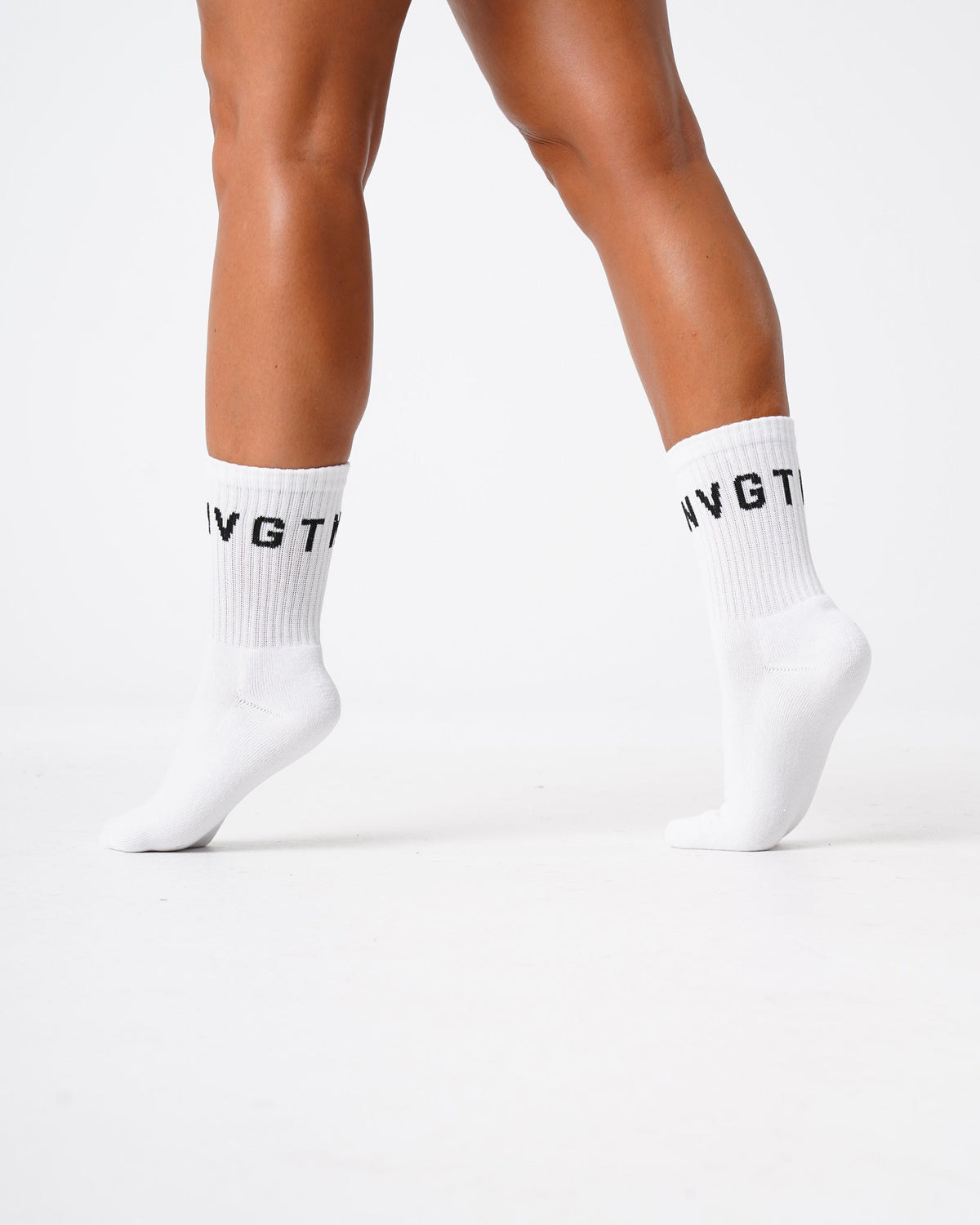 Women|Men White NVGTN Crew Socks | NVGTN