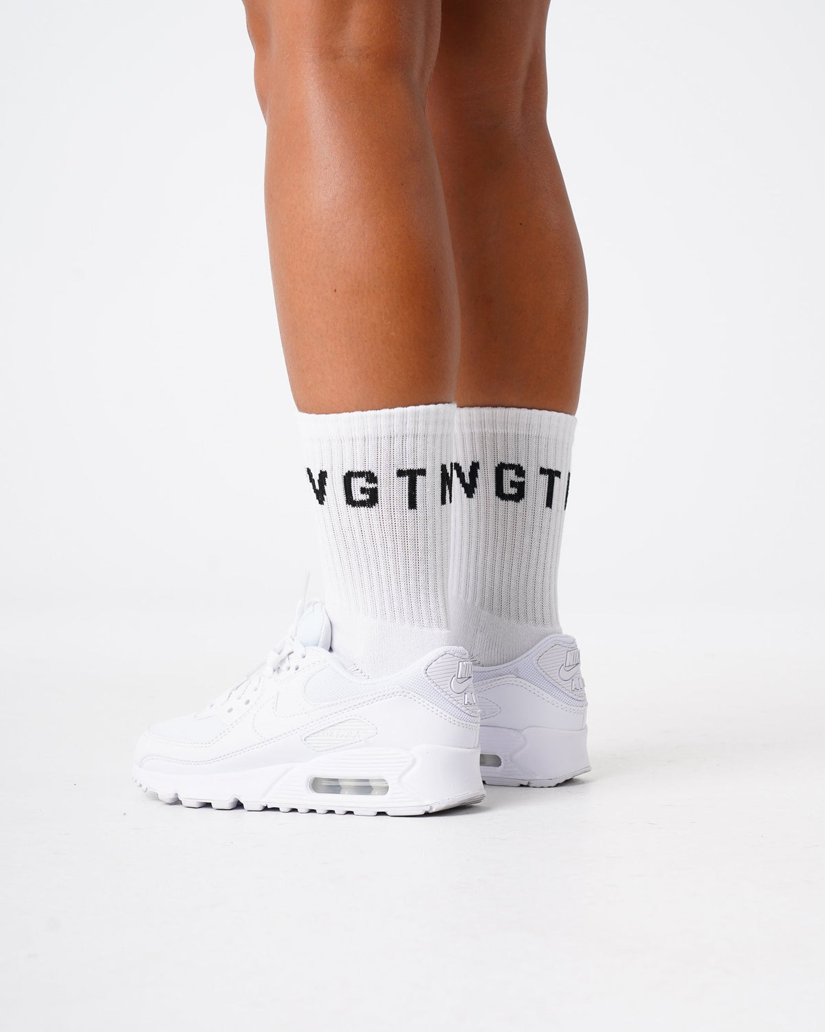 Women|Men White NVGTN Crew Socks | NVGTN