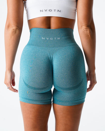 Women Teal Contour Seamless Shorts | NVGTN
