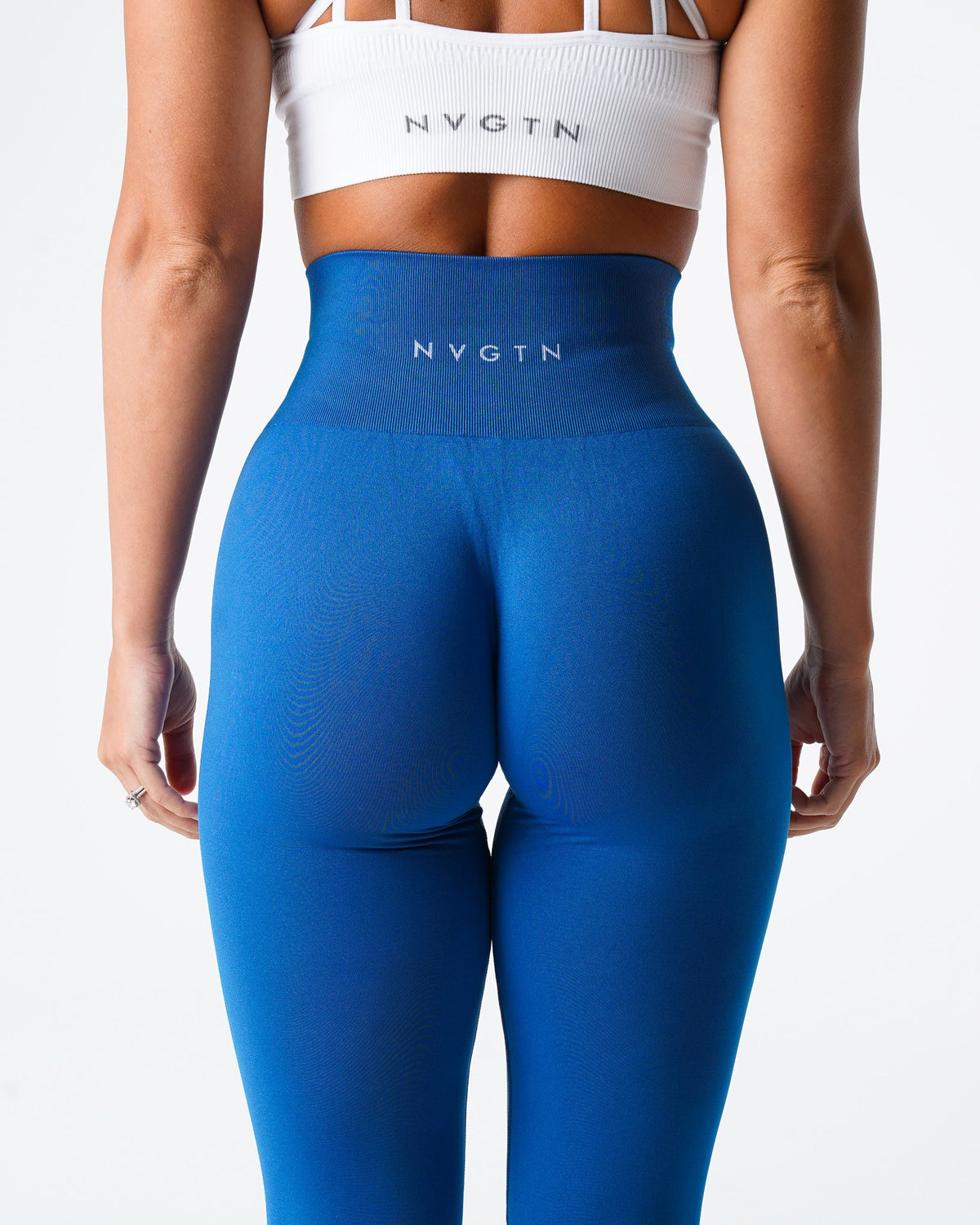 Women Midnight Blue Solid Seamless Leggings | NVGTN