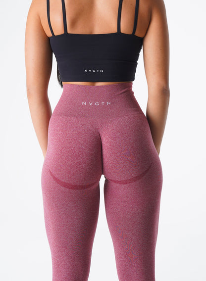 Women Maroon Curve Seamless Leggings | NVGTN