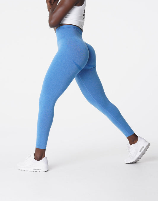 Women Ocean Blue Curve Seamless Leggings | NVGTN