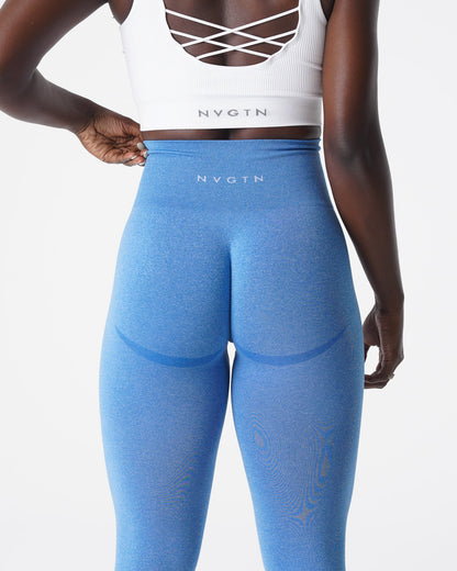Women Ocean Blue Curve Seamless Leggings | NVGTN