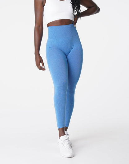 Women Ocean Blue Curve Seamless Leggings | NVGTN