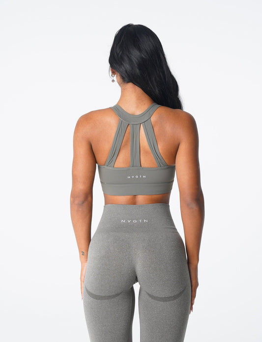 Women Khaki Green Trio Bra | NVGTN