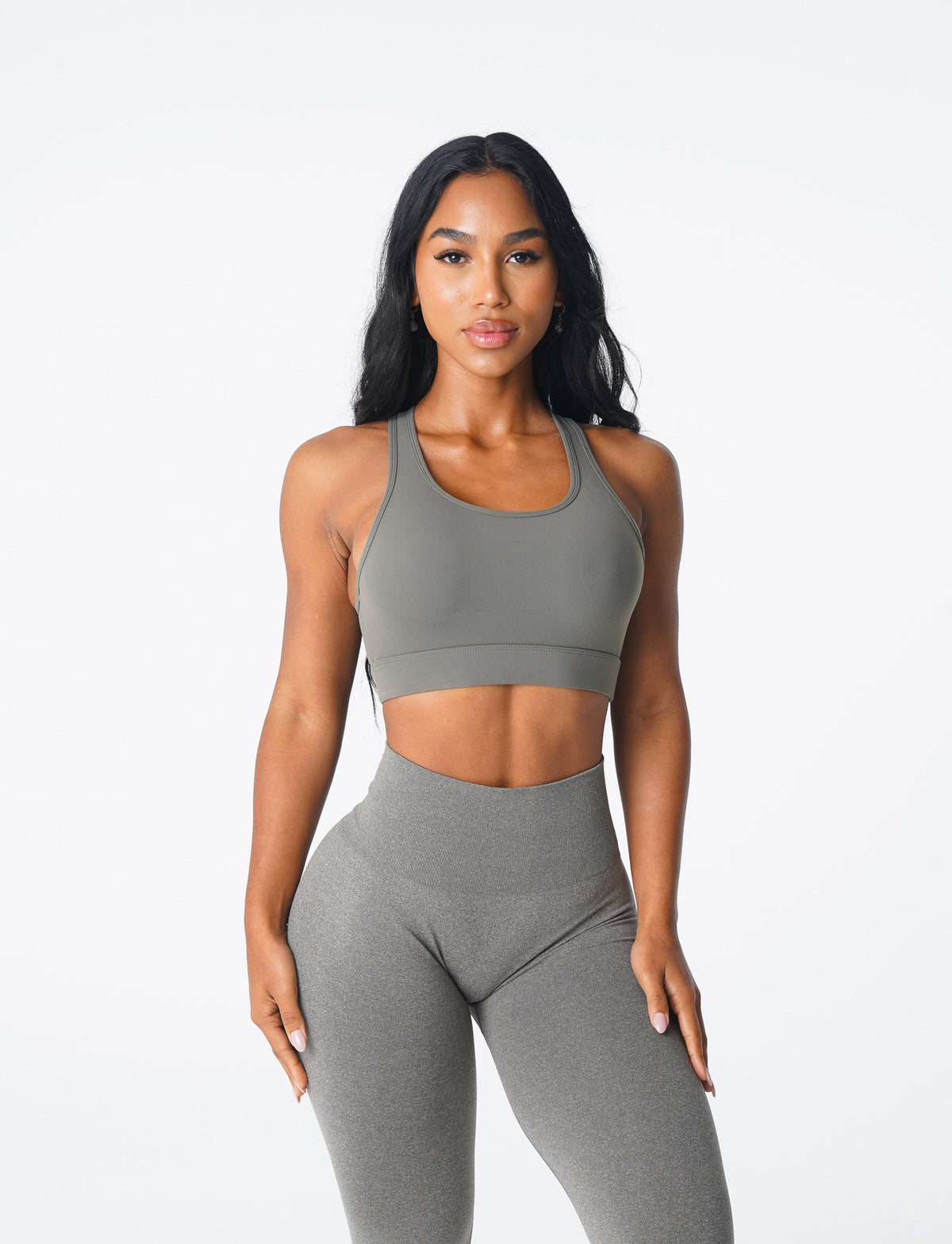 Women Khaki Green Trio Bra | NVGTN