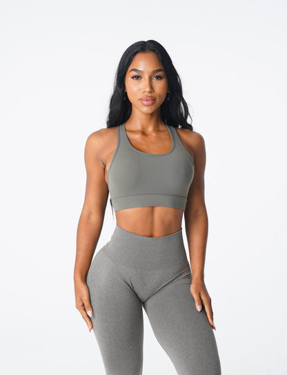 Women Khaki Green Trio Bra | NVGTN