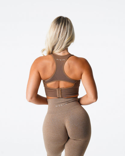 Women Mocha Ignite Seamless Bra | NVGTN