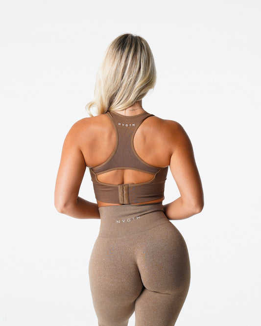 Women Mocha Ignite Seamless Bra | NVGTN