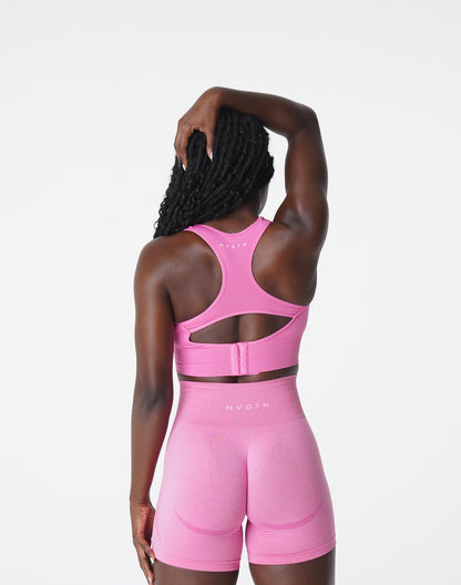 Women Bubble Gum Pink Ignite Seamless Bra | NVGTN