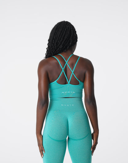 Women Turquoise Flourish Seamless Bra | NVGTN