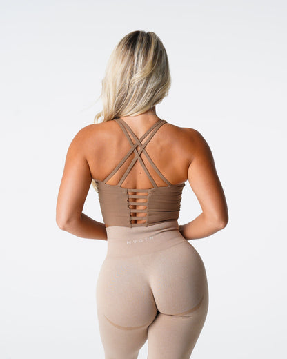 Women Mocha Matrix Bra Top | NVGTN