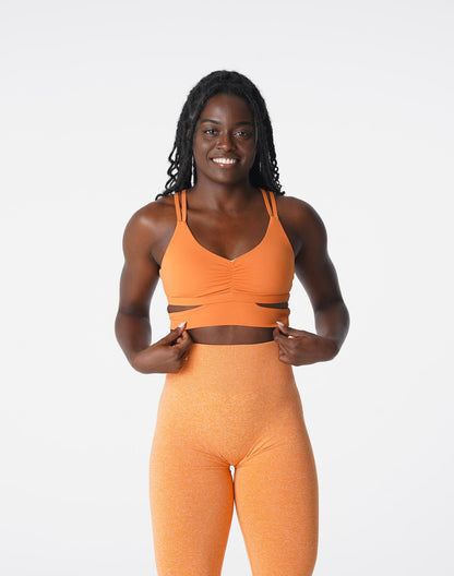Women Burnt Orange Revolve Bra | NVGTN