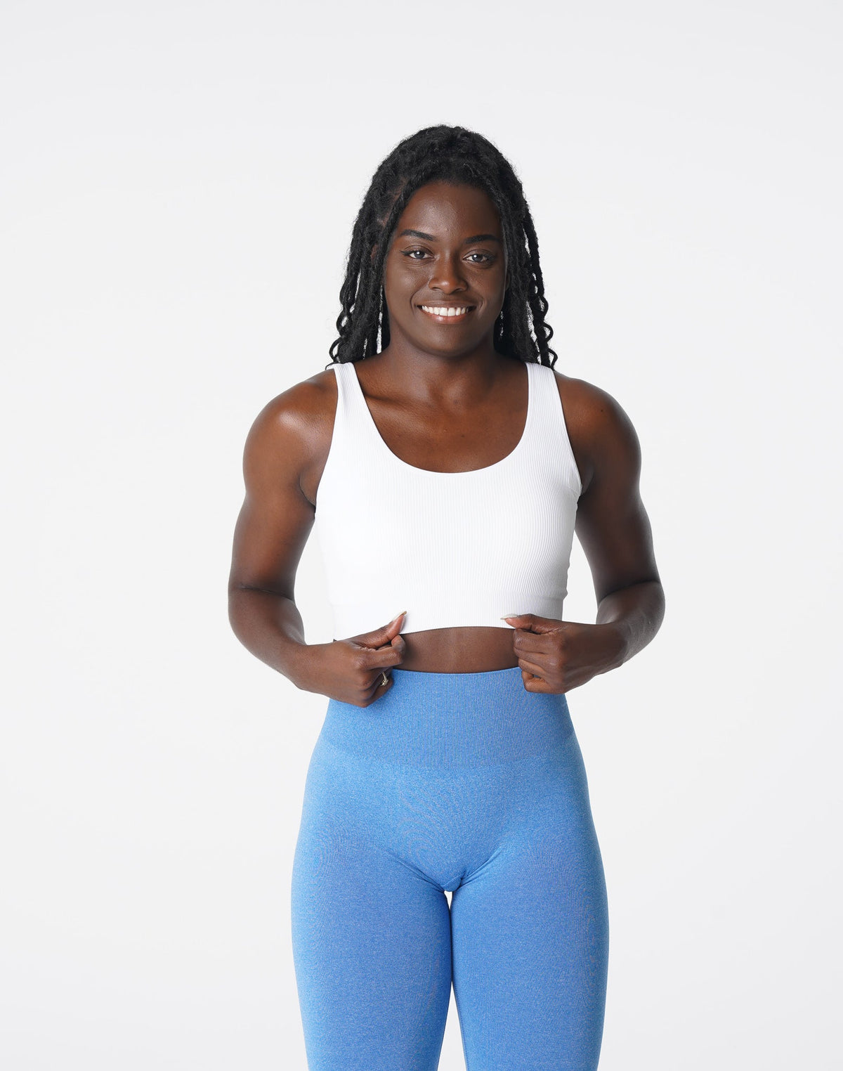 Women White Desire Ribbed Seamless Bra | NVGTN