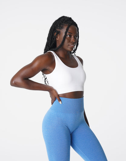 Women White Desire Ribbed Seamless Bra | NVGTN