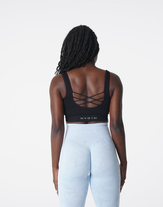 Women Black Desire Ribbed Seamless Bra | NVGTN
