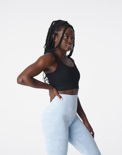 Women Black Desire Ribbed Seamless Bra | NVGTN
