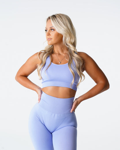 Women Periwinkle Desire Ribbed Seamless Bra | NVGTN