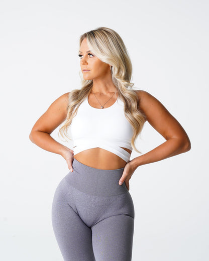 Women White Sculpt Seamless Bra Top | NVGTN