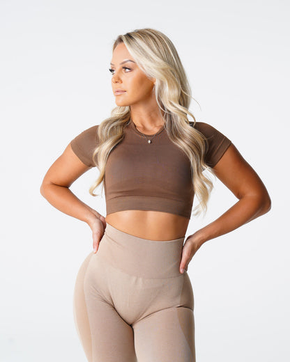 Women Mocha Vortex Seamless Bra Top | NVGTN