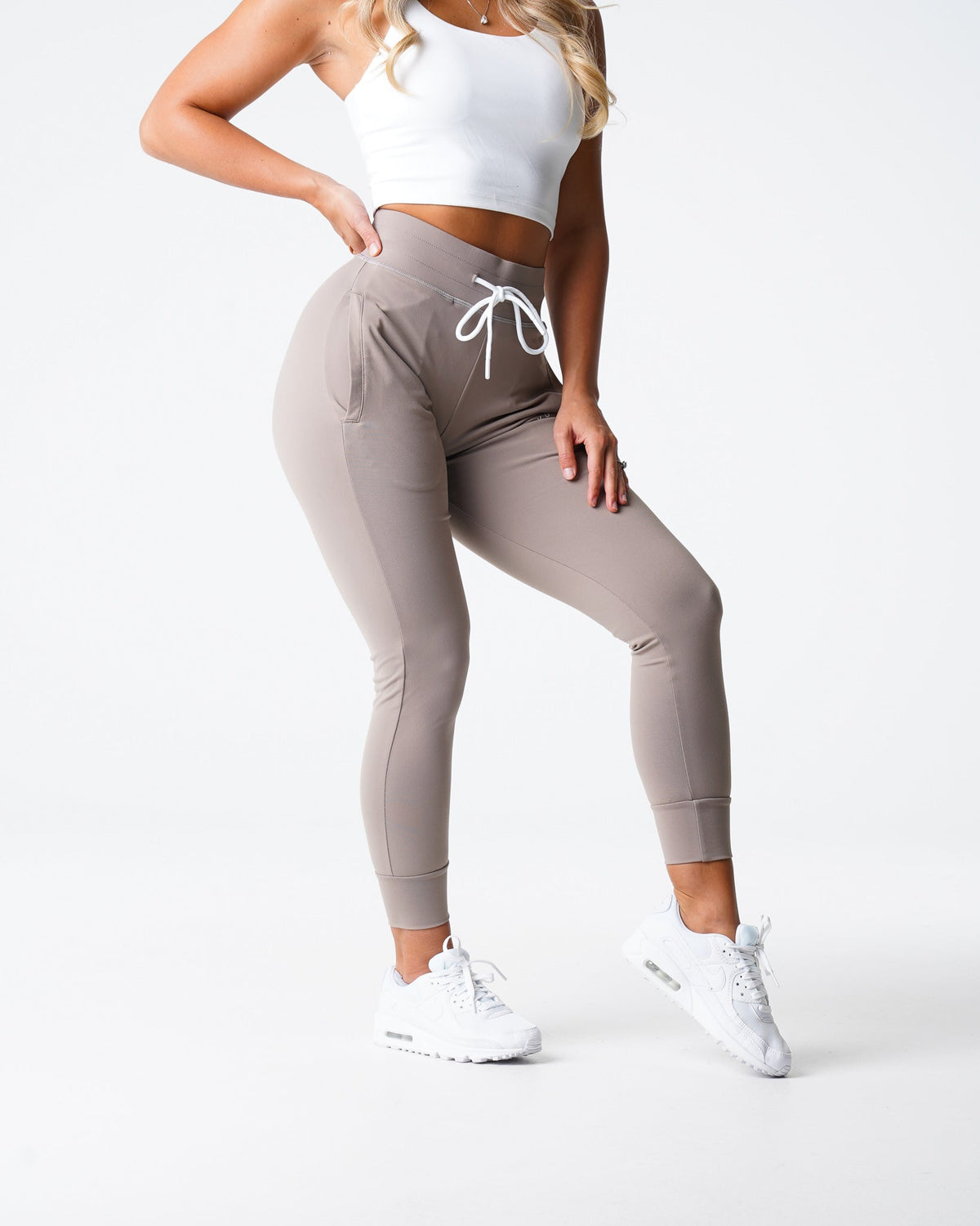 Women Taupe Joggers | NVGTN