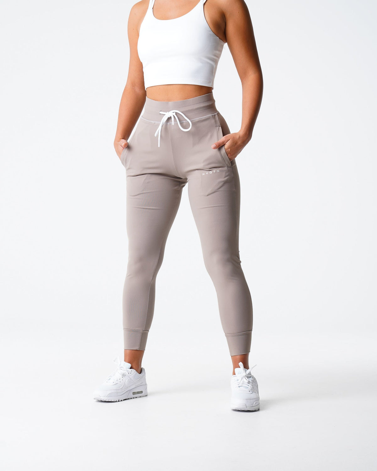 Women Taupe Joggers | NVGTN