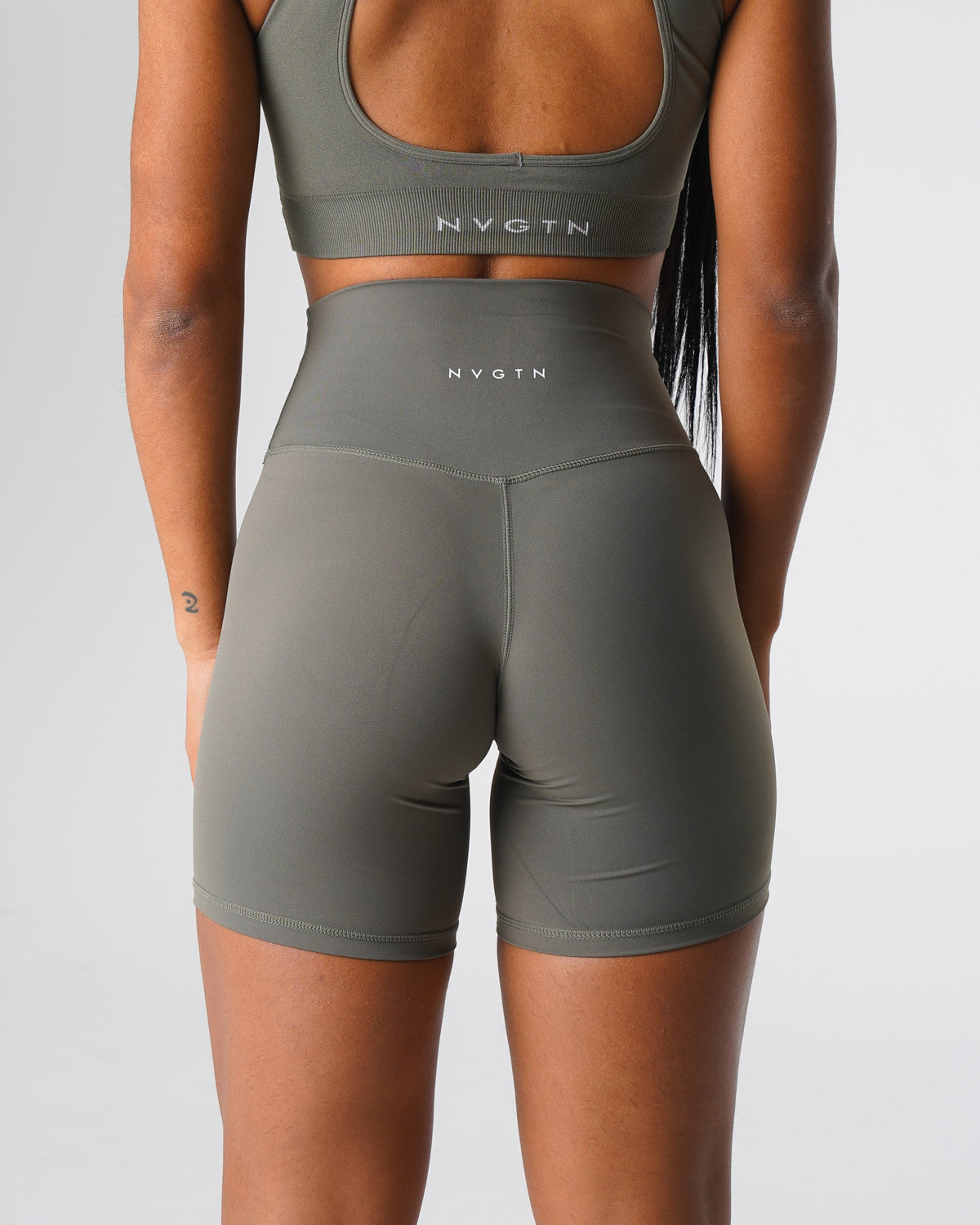 Women Khaki Green Signature 2.0 Shorts | NVGTN