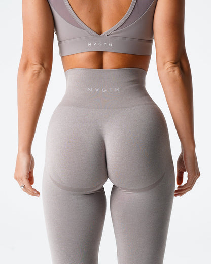 Women Taupe Contour Seamless Leggings | NVGTN