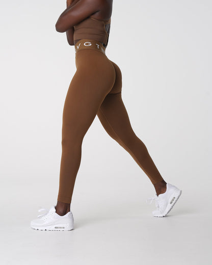 Women Mocha Sport Seamless Leggings | NVGTN