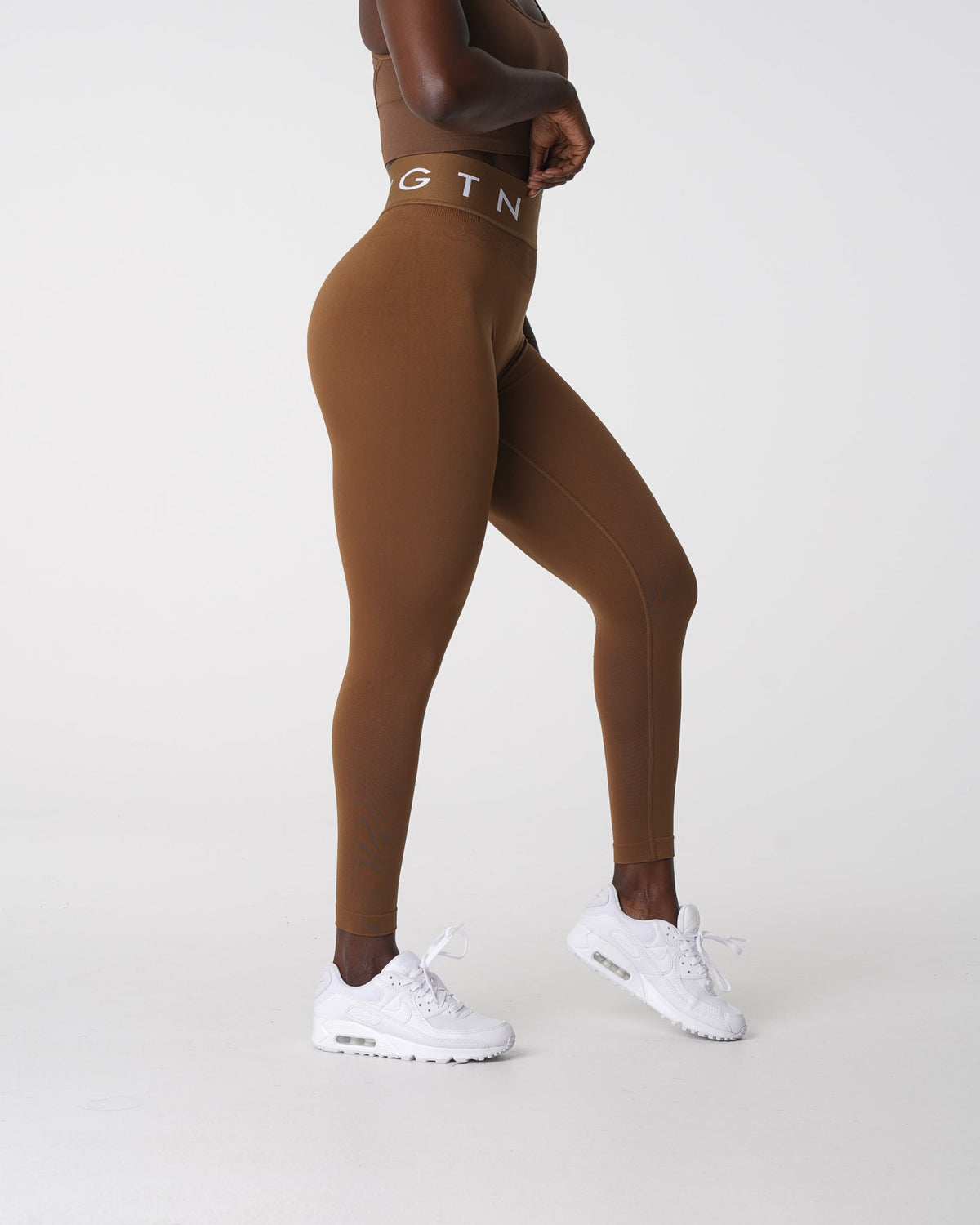 Women Mocha Sport Seamless Leggings | NVGTN