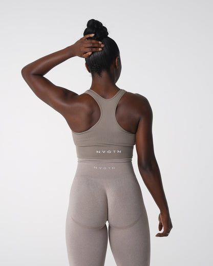 Women Taupe Cinched Seamless Bra | NVGTN