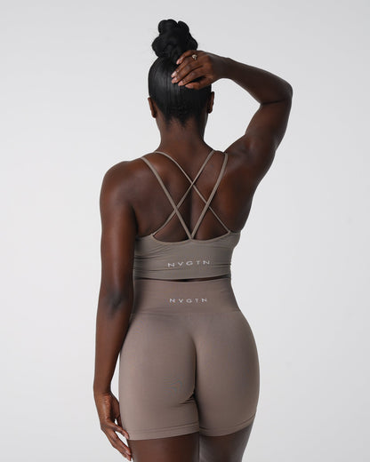 Women Taupe Flourish Seamless Bra | NVGTN