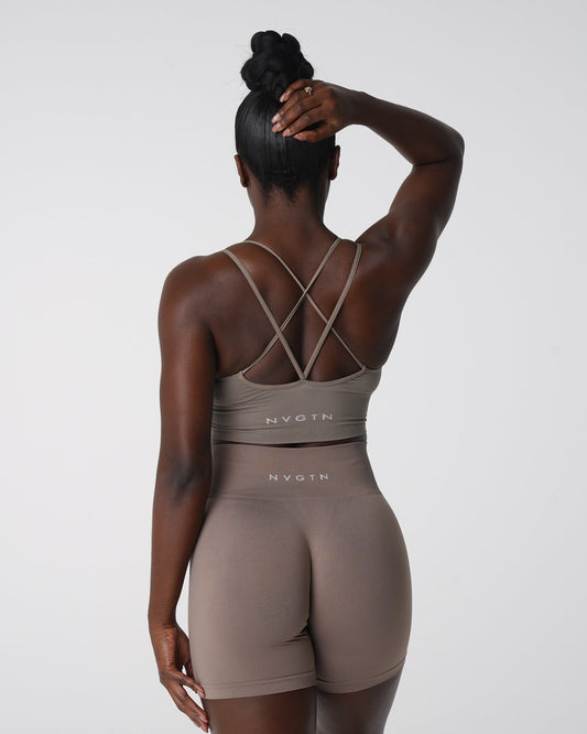 Women Taupe Flourish Seamless Bra | NVGTN