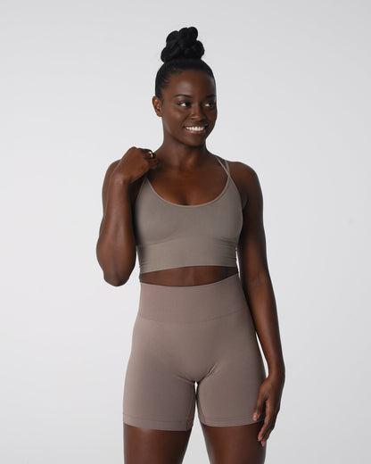 Women Taupe Flourish Seamless Bra | NVGTN