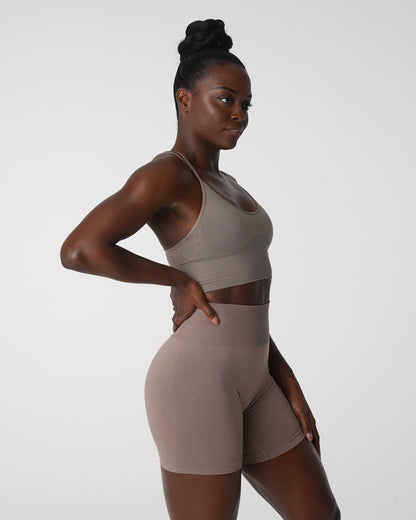 Women Taupe Flourish Seamless Bra | NVGTN