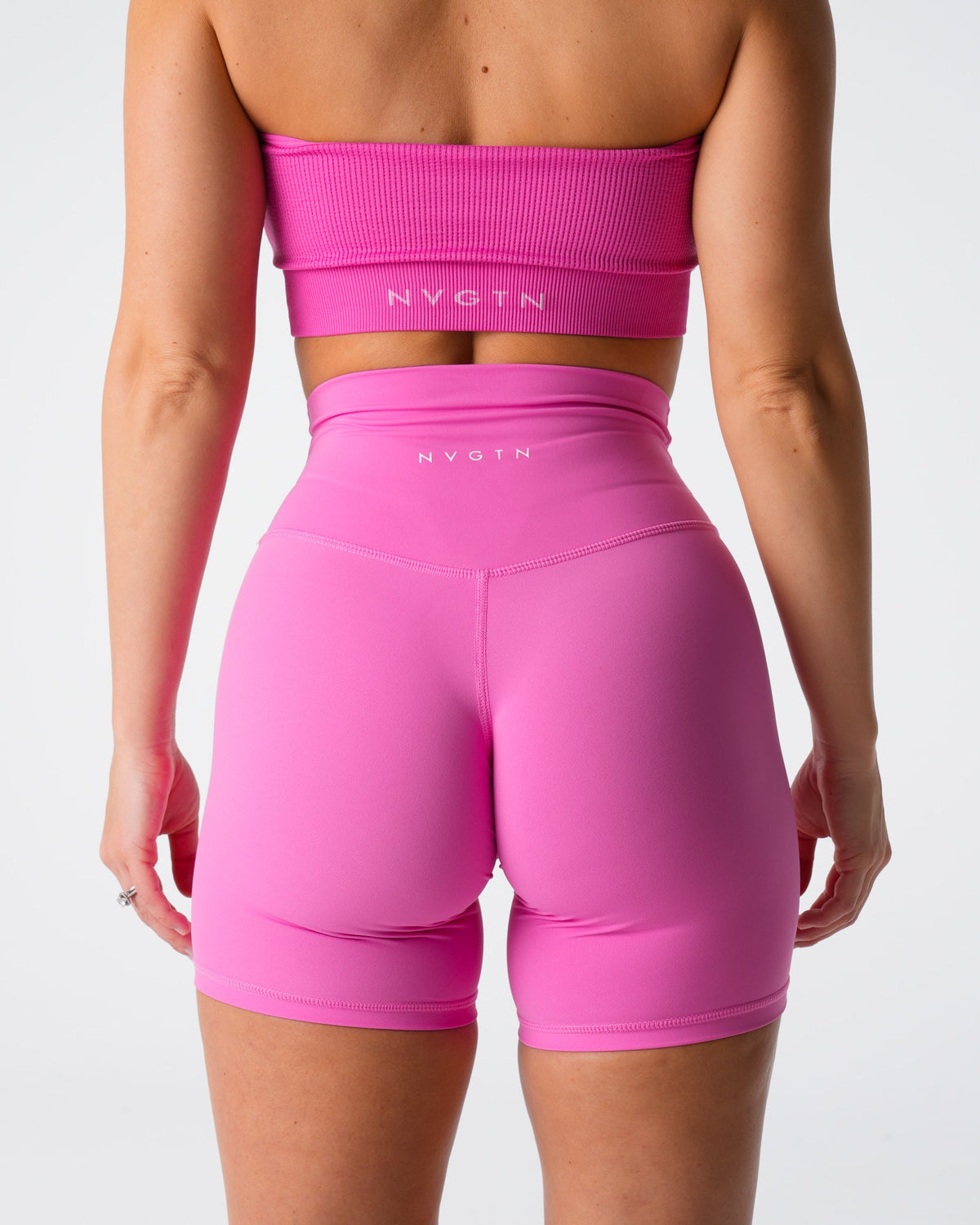 Women Bubble Gum Pink Signature 2.0 Shorts | NVGTN