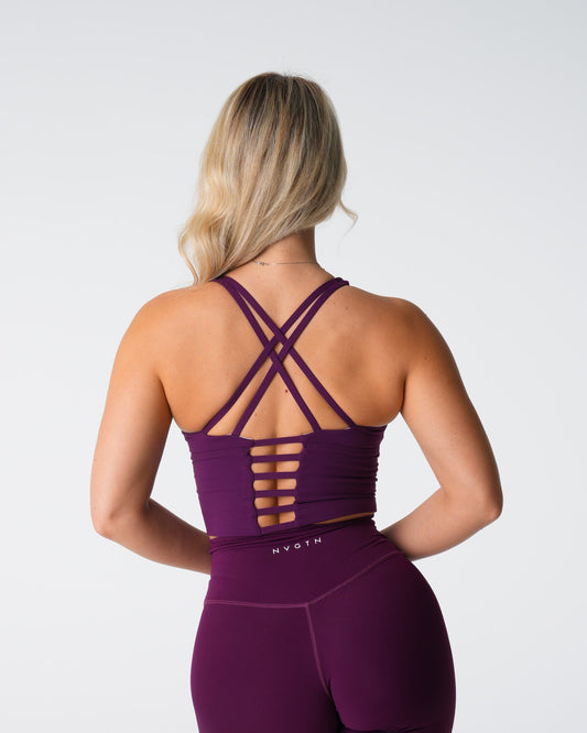 Women Plum Matrix Bra Top | NVGTN