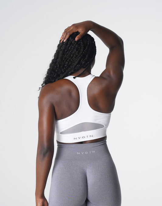Women White Surge Seamless Bra | NVGTN