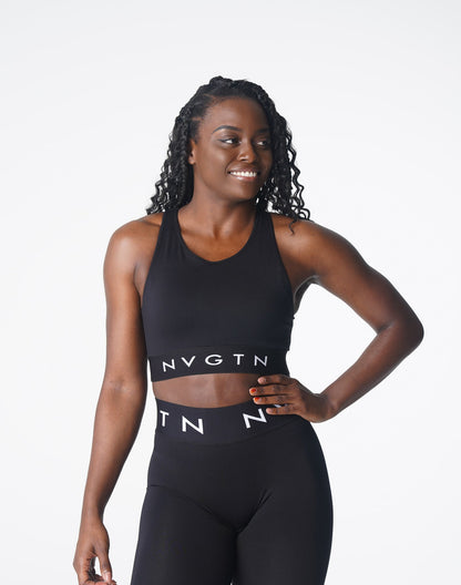 Women Black Trilogy Sport Seamless Bra | NVGTN