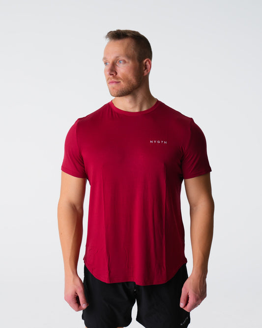 Men Crimson Tech Fitted Tee | NVGTN