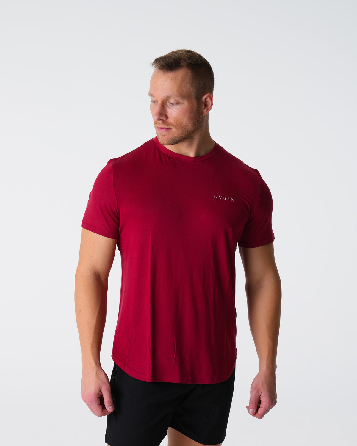 Men Crimson Tech Fitted Tee | NVGTN