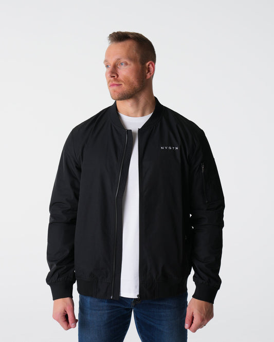 Men Black Bomber Jacket | NVGTN