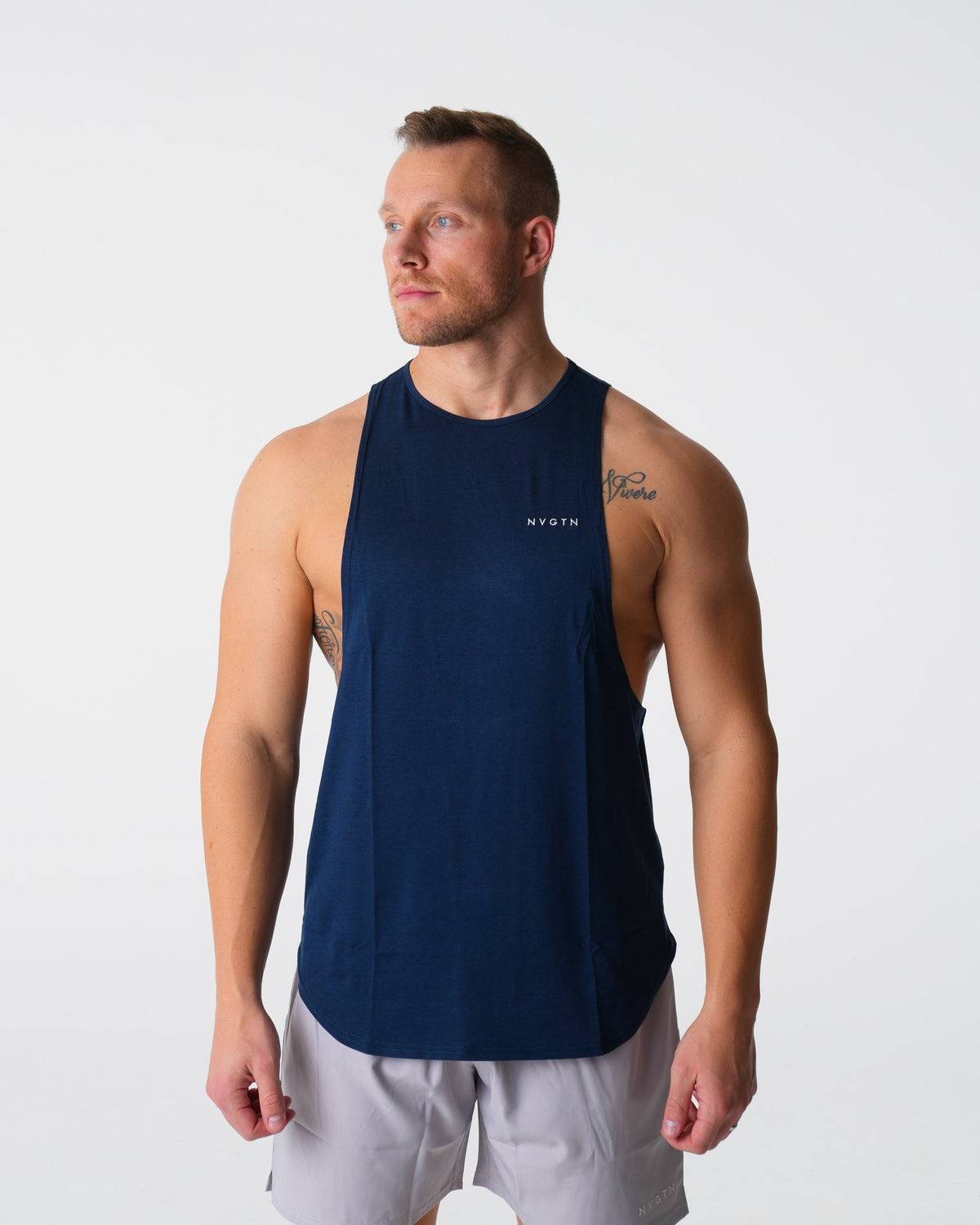 Men Navy Pulse Edge Tank | NVGTN