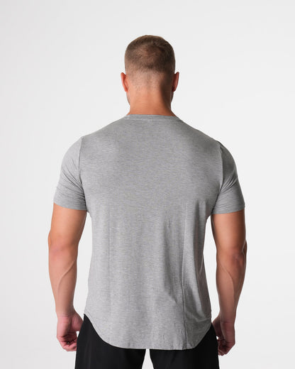 Men Grey Tech Fitted Tee | NVGTN