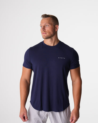 Men Navy Tech Fitted Tee | NVGTN