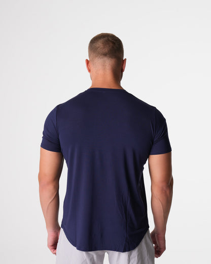 Men Navy Tech Fitted Tee | NVGTN