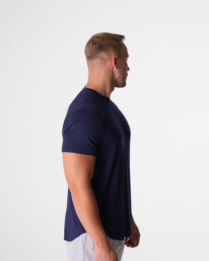 Men Navy Tech Fitted Tee | NVGTN